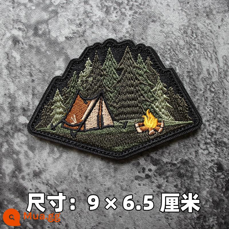 Thêu Velcro Scenic Morale Patch Phiêu lưu ngoài trời Cắm trại Traveller Keo Armband Morale Patch - Trại buổi tối