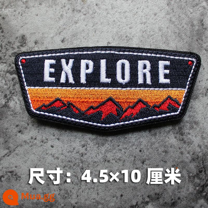 Thêu Velcro Scenic Morale Patch Phiêu lưu ngoài trời Cắm trại Traveller Keo Armband Morale Patch - KHÁM PHÁ