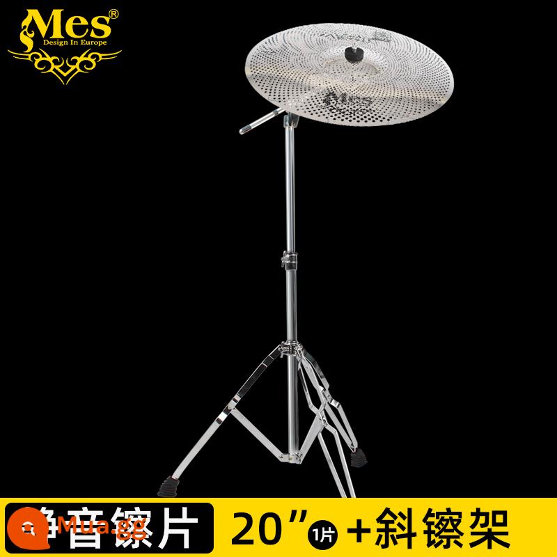 MES Maesi trống sàng câm bọ cạp âm thanh yếu bộ bọ cạp giảm thanh bọ cạp bộ trống jazz lau mảnh nĩa mảnh - [Chính hãng] Giá đỡ nghiêng 20 inch im lặng