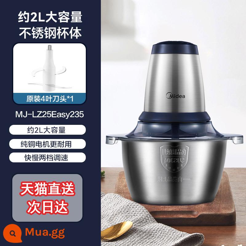 [Khuyến nghị] Máy xay thịt Midea Điện gia dụng Máy trộn đa chức năng hoàn toàn tự động Máy xay rau nhỏ Máy thực phẩm không ghim - Bánh răng đôi*Mẫu thép không gỉ [1 cặp đầu cắt*chống mài mòn và chống rơi]