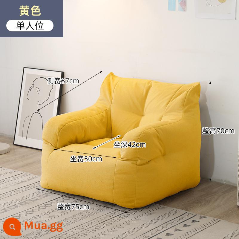 Sofa lười chiếu tatami đơn đôi lưới đỏ ins phong cách cho thuê nhà phòng ban công nằm sàn phòng ngủ sofa nhỏ - Màu vàng [mẫu đơn cực lớn]