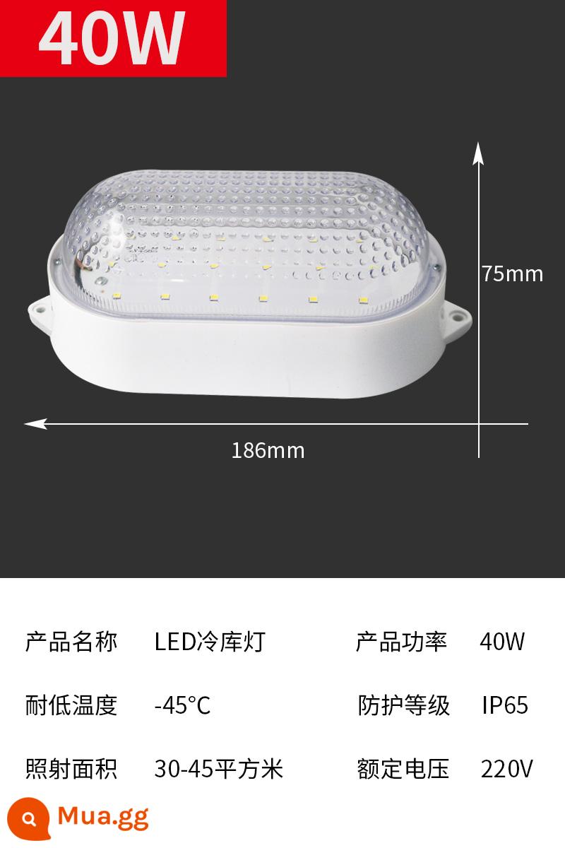 Đèn led kho lạnh chuyên dụng chống thấm chống ẩm chống cháy nổ tủ đông đá kho lạnh đèn chiếu sáng tủ đông phòng thay đồ đèn ba ngăn - Đèn kho lạnh 40W-ánh sáng trắng sang trọng [bảo hành ba năm]