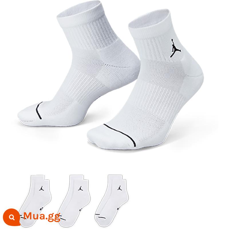 NIKE Vớ Nam Nike Vớ Nữ 2023 Vớ Thể Thao Mới Vớ Bóng Rổ Ba Đôi Vớ Ống Giữa Thoải Mái DX5080 - DX9655-100/JORDAN