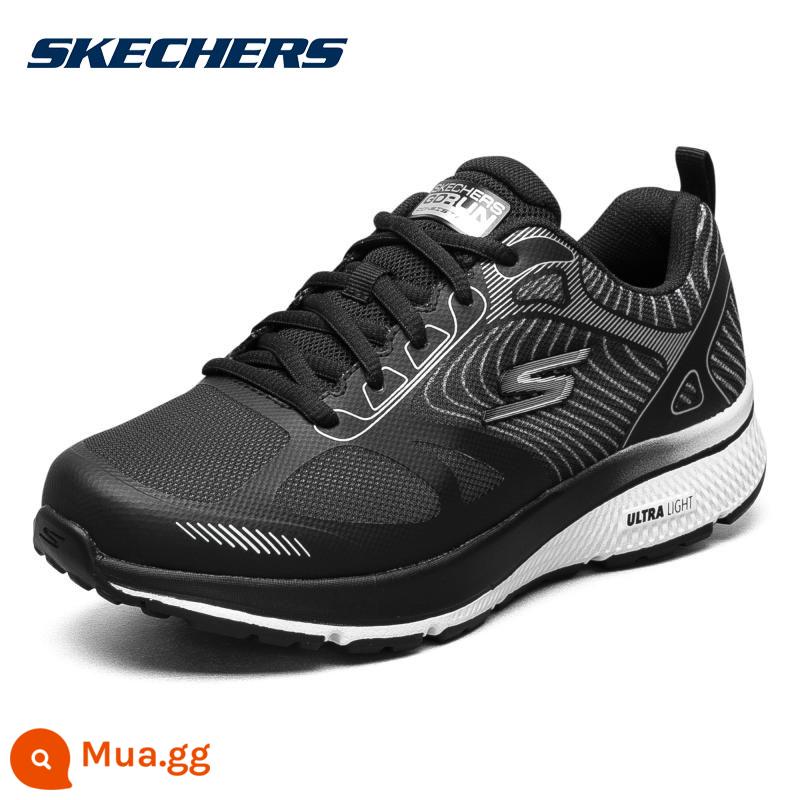 Cửa hàng hàng đầu chính thức của SKECHERS giày chạy bộ giày nữ mùa đông mới giày trung niên và người cao tuổi giày mẹ già giày thể thao - 128272-BKSL