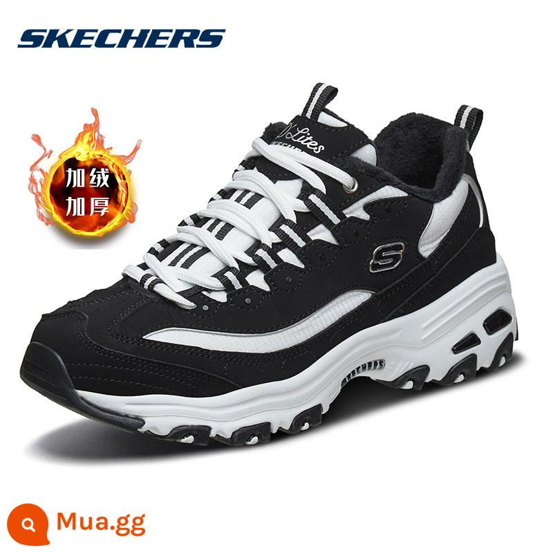 Giày Nữ SKECHERS Retro Bố Giày Mùa Đông 2023 Cổ Điển Mới Giày Gấu Trúc Đen Chiến Binh Giày Thể Thao Và Giải Trí Nữ - -BKW/Phong cách lông cừu//Đối với cỡ 37 trở lên, nên đặt hàng nhỏ hơn một nửa cỡ