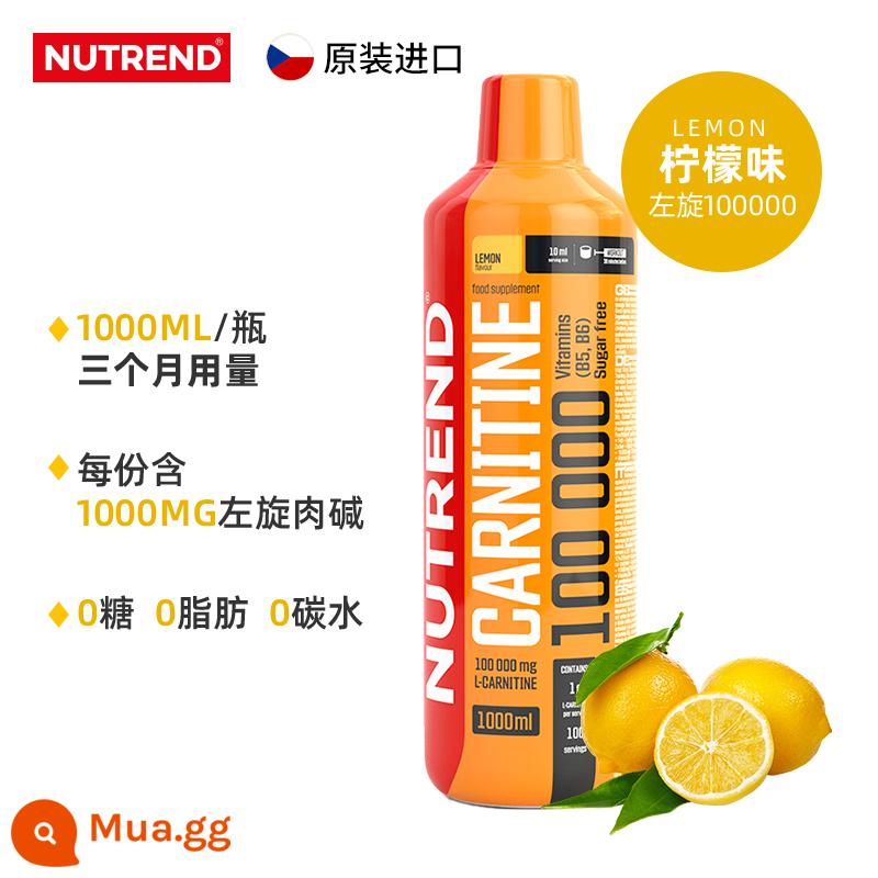 Nutrend Châu Âu nhập khẩu Nutrand L-Carnitine 100000 nước uống thể thao L-100000 1000ml - CZ L-100000 ml chanh