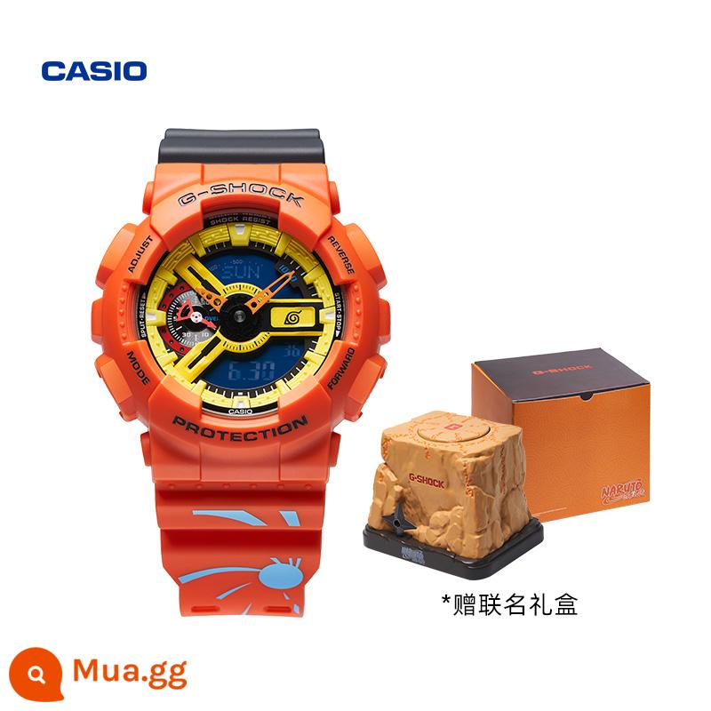 Cửa hàng hàng đầu của CASIO ở nước ngoài Hộp quà chung Naruto đồng hồ nam điện tử phiên bản giới hạn G-SHOCK - GA-110NAR21-4PFN