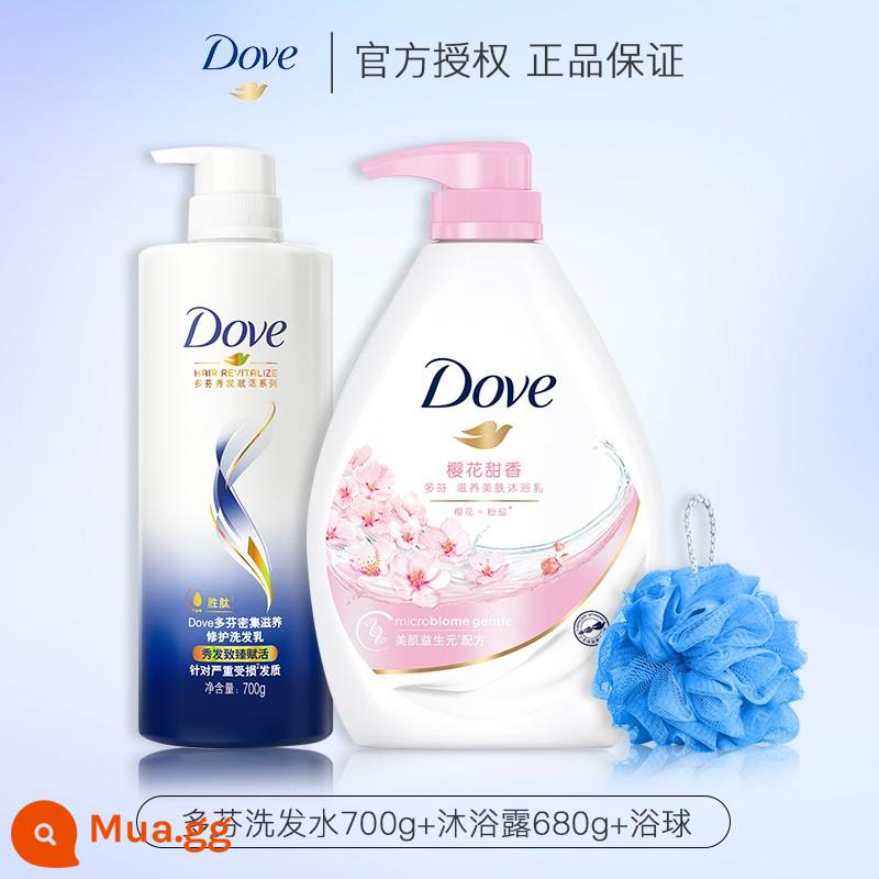 Bộ Sữa Tắm Dove Dầu Gội Dưỡng Da 2 Trong 1 Bộ Dầu Gội Tạo Bọt Cho Nam Và Nữ là lá cờ đầu chính thức của thương hiệu - Dầu Gội Nuôi Dưỡng Chuyên Sâu 700g+Sữa Tắm Sakura Sweet 680g