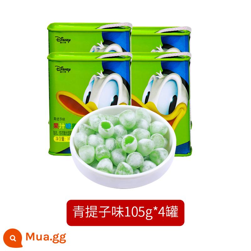 Nước trái cây Disney Hộp quà tặng kẹo mềm Tin Can Fruit QQ Sugar Festival Quà tặng Đồ ăn nhẹ cho trẻ em Disney Kẹo - Kẹo nước trái cây vị nho xanh 105g*4 lon