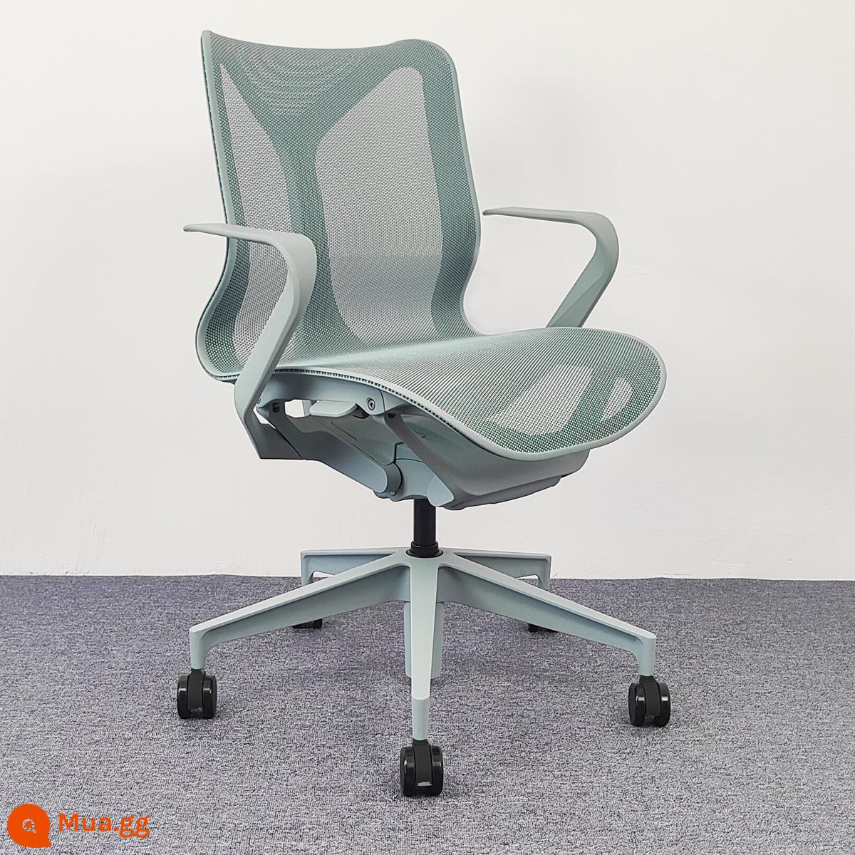 Herman Miller cosm ghế làm việc ghế máy tính gia đình ghế chơi game ghế văn phòng ít vận động hermanmiller - "Chân thép lưng thấp màu xanh sông băng] tay vịn cố định [SF Express được trang bị đầy đủ]