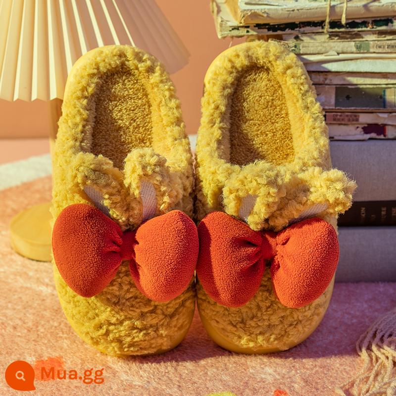 Dép bông trẻ em Mùa thu và mùa đông Boys Dép dép dễ thương Cô gái trong nhà trong nhà cha mẹ -Child Baby Home Shoes 2022 MỚI - cung vàng