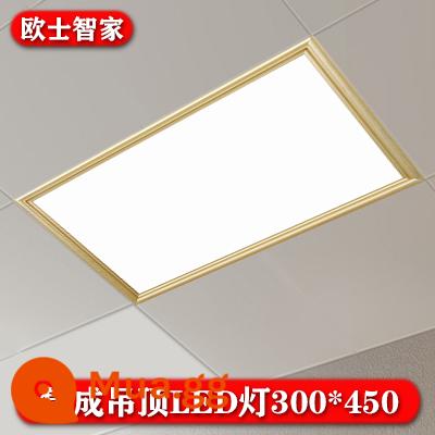 300x450led panel ánh sáng tích hợp âm trần nhúng khóa nhôm tấm phòng khách nhà bếp âm trần LED30x45 - Vàng tối giản 300*450