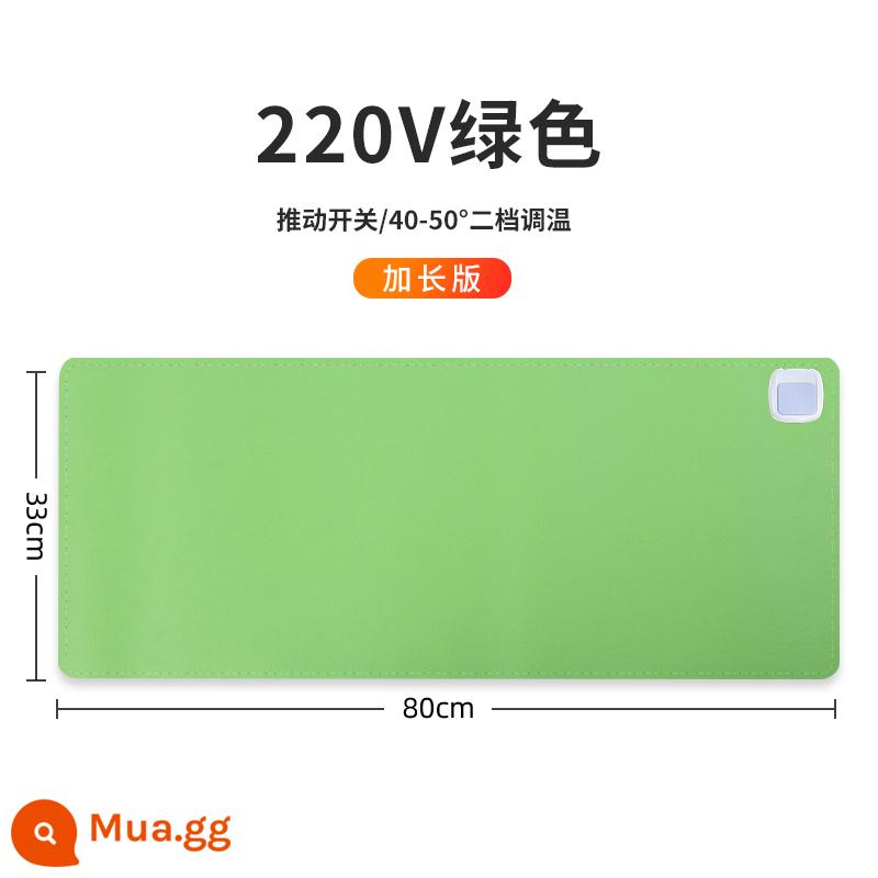 Làm Nóng Miếng Lót Chuột Cực Lớn Làm Nóng Để Bàn Mùa Đông Sinh Viên Trẻ Em Viết Văn Phòng Bàn Phím Máy Tính - Model đẩy ❤ mở rộng [33*80CM] xanh lá cây - 2 mức nhiệt độ