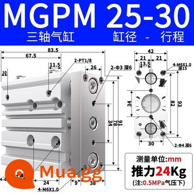 SMC MGPL/MGPM12/16-10Z/20Z/25Z/30Z/40Z/50Z/100Z/100Z/100Z - MGPM25-30Z