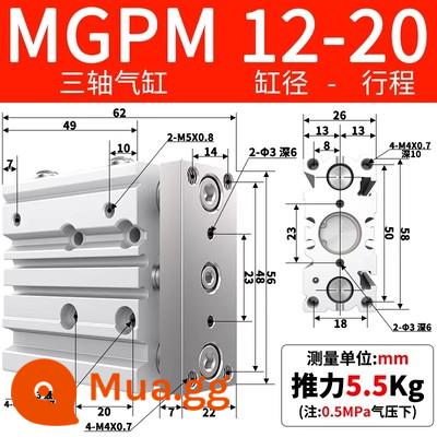 SMC MGPL/MGPM12/16-10Z/20Z/25Z/30Z/40Z/50Z/100Z/100Z/100Z - MGPM12-20Z