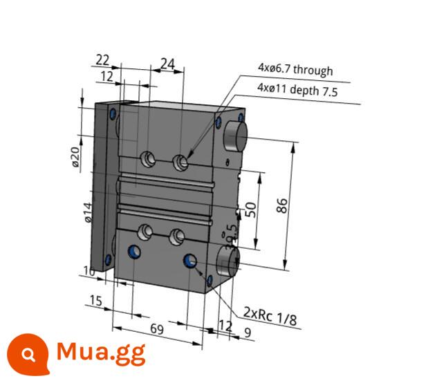 SMC MGPL/MGPM12/16-10Z/20Z/25Z/30Z/40Z/50Z/100Z/100Z/100Z - MGPM40-20Z