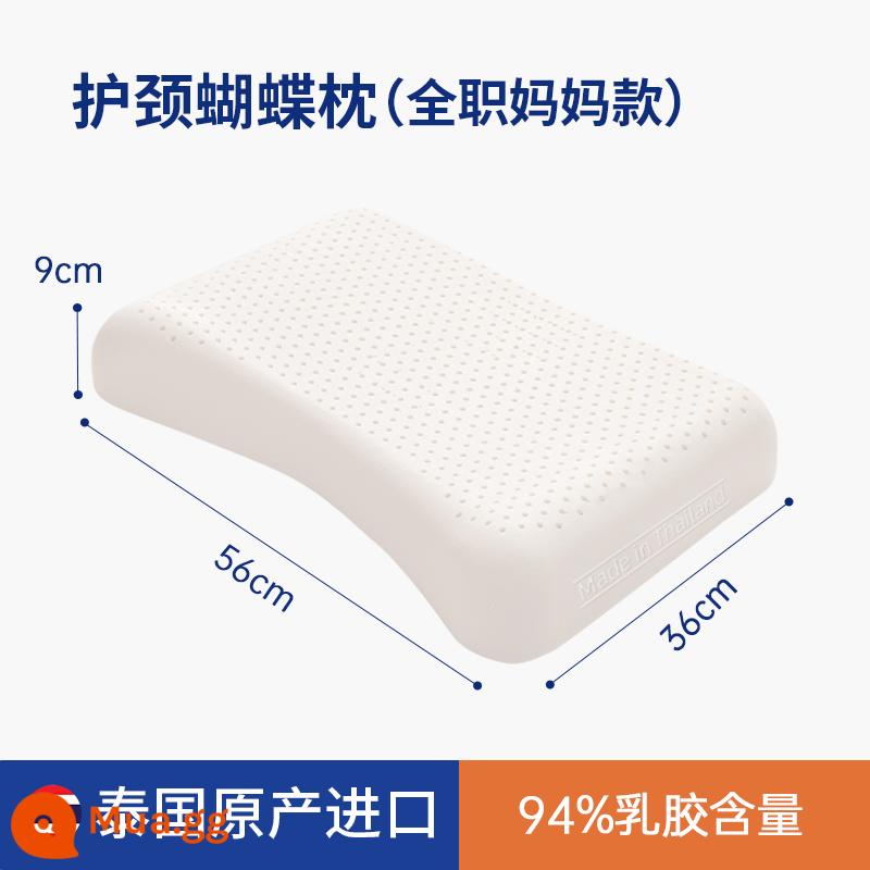 Gối cao su non laytex nhập khẩu thái lan đốt sống cổ giúp ngủ ngon đơn tại nhà lõi gối cao su thiên nhiên - Gối Cổ Bướm (Gối Nữ)