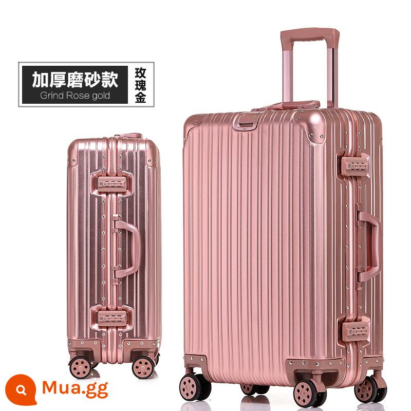 Hành lý hợp kim nhôm-magiê nam 24 inch cao cấp dành cho doanh nhân xe đẩy du lịch công suất lớn Hộp đựng mật khẩu lên máy bay nhỏ dành cho nữ - Vàng hồng mờ cổ điển-Thu thập và thêm vào khi mua hàng-Giao hàng chớp nhoáng