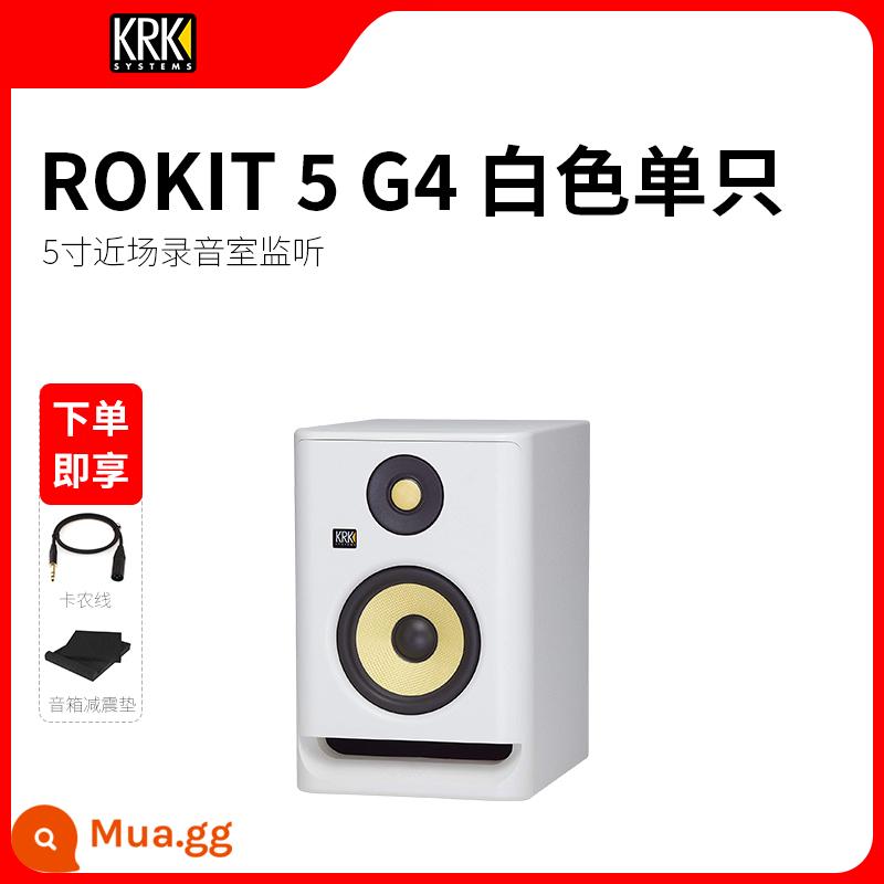 Loa KRK Rokit5 7 8 10 RP5 6 8G3 G4 inch loa màn hình hoạt động chuyên nghiệp âm thanh DJ - ROKIT 5 G4 Cáp đơn màu trắng 5 inch và thảm