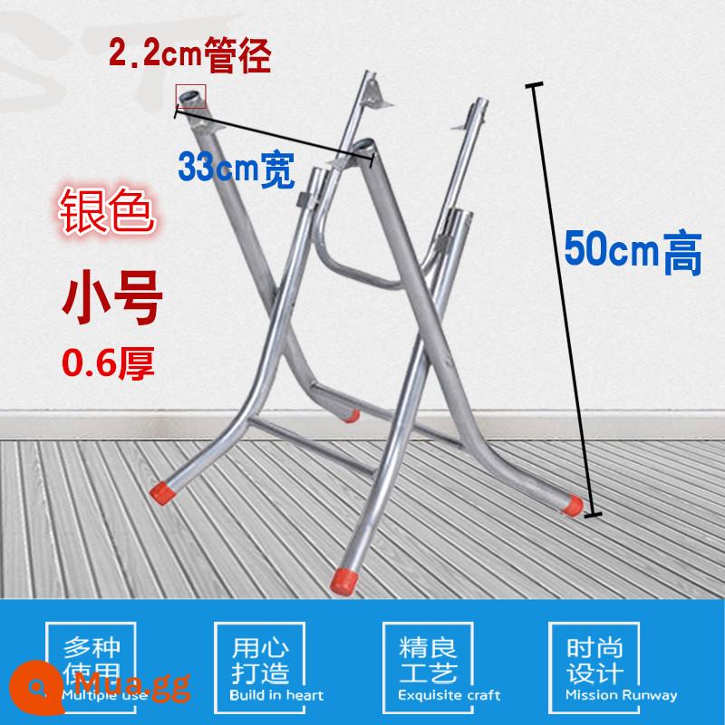 Miễn phí vận chuyển, giá đỡ chân bàn gấp đơn giản, giá đỡ bàn ăn, giá đỡ bàn quầy thực phẩm, giá đỡ chân bàn sắt, giá đỡ bàn tròn inox - Kèn mạ bạc đường kính 2,2