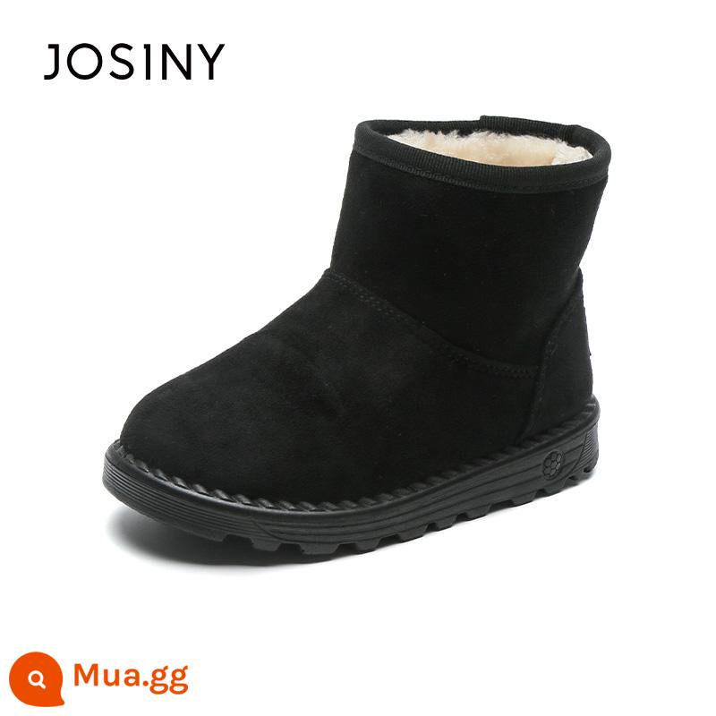 Zhuo Shini Girls Boots Snow Plus Velvet Dassen Cotton Boot - đen