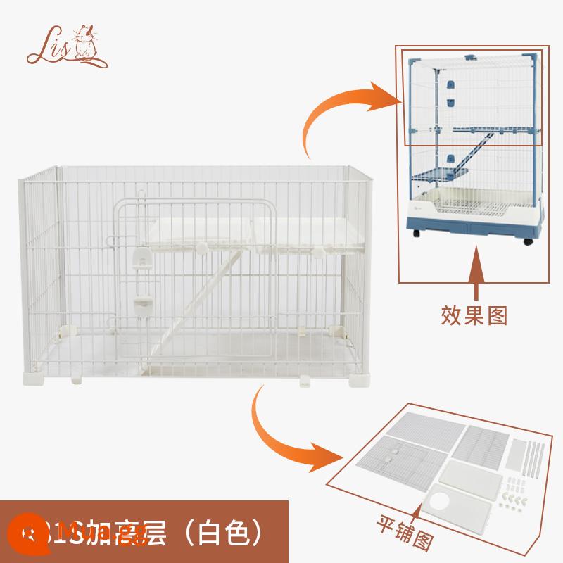 Lồng thỏ Dayang R81 ngăn kéo đôi chống lại con thỏ Năng hộ gia đình LỚN RABBIT LITCH Lợn tự động lồng phân Cage - Lưới sắt 81S màu trắng nâu sẫm