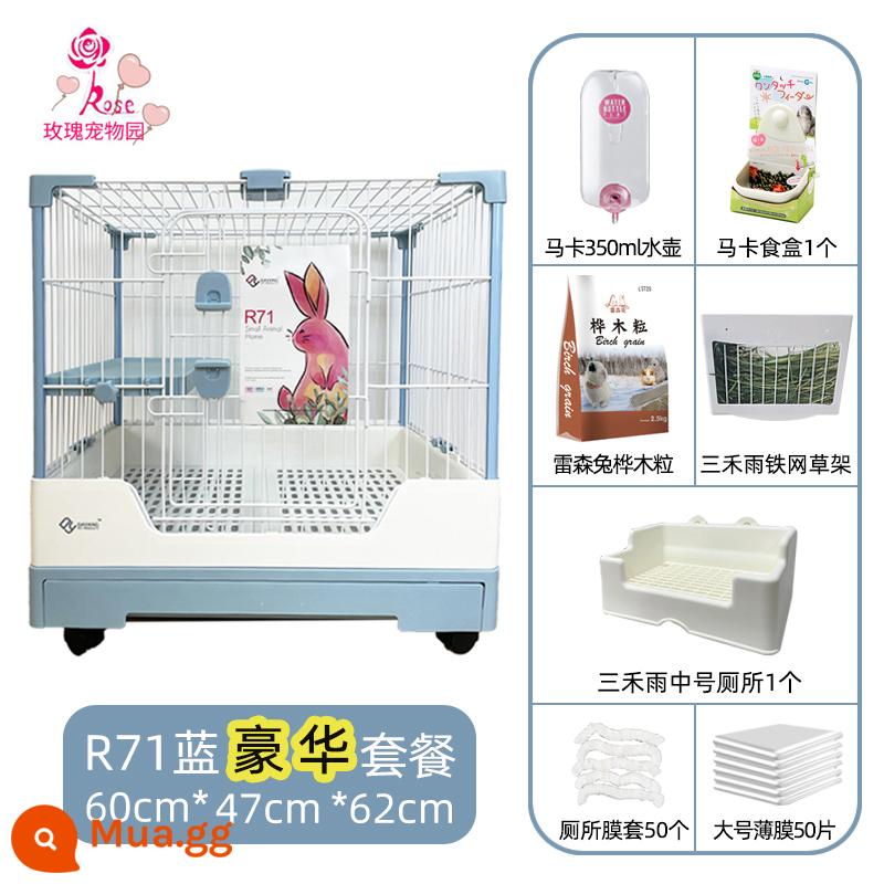 Lồng thỏ Dayang R81 ngăn kéo đôi chống lại con thỏ Năng hộ gia đình LỚN RABBIT LITCH Lợn tự động lồng phân Cage - R71 gói màu xanh sang trọng