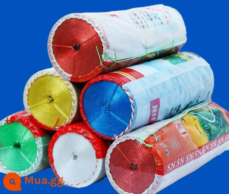 Dây nylon đóng gói dây nhựa dây ràng buộc dây ràng buộc chịu mài mòn bọc túi dây vật liệu mới toàn bộ gói dây ràng buộc - [Xanh 2cm] Đĩa 5 catties × 8 cuộn (40 catties)