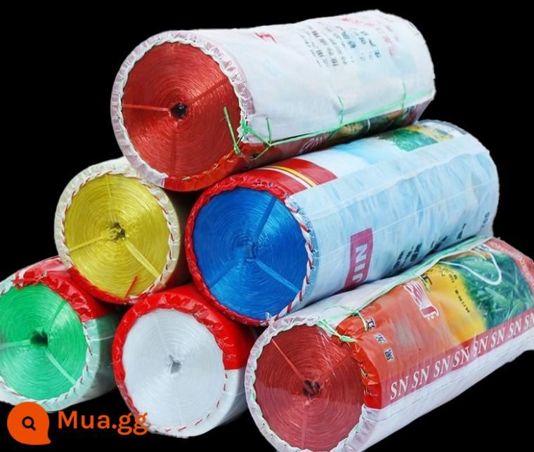 Dây nylon đóng gói dây nhựa dây ràng buộc dây ràng buộc chịu mài mòn bọc túi dây vật liệu mới toàn bộ gói dây ràng buộc - [Đen 2cm] Đĩa 5kg × 8 cuộn (40kg)