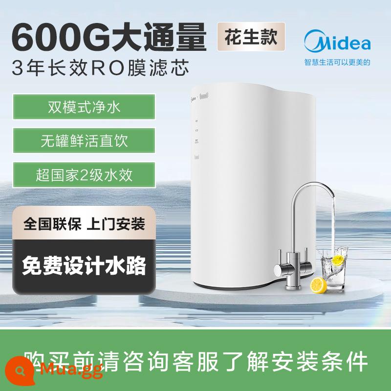 Midea Máy Lọc Nước Thông Minh Gia Đình Top 10 Thương Hiệu Máy Uống Trực Tiếp Lọc RO Máy Lọc Nước Thẩm Thấu Ngược Peanut Series - cực trắng