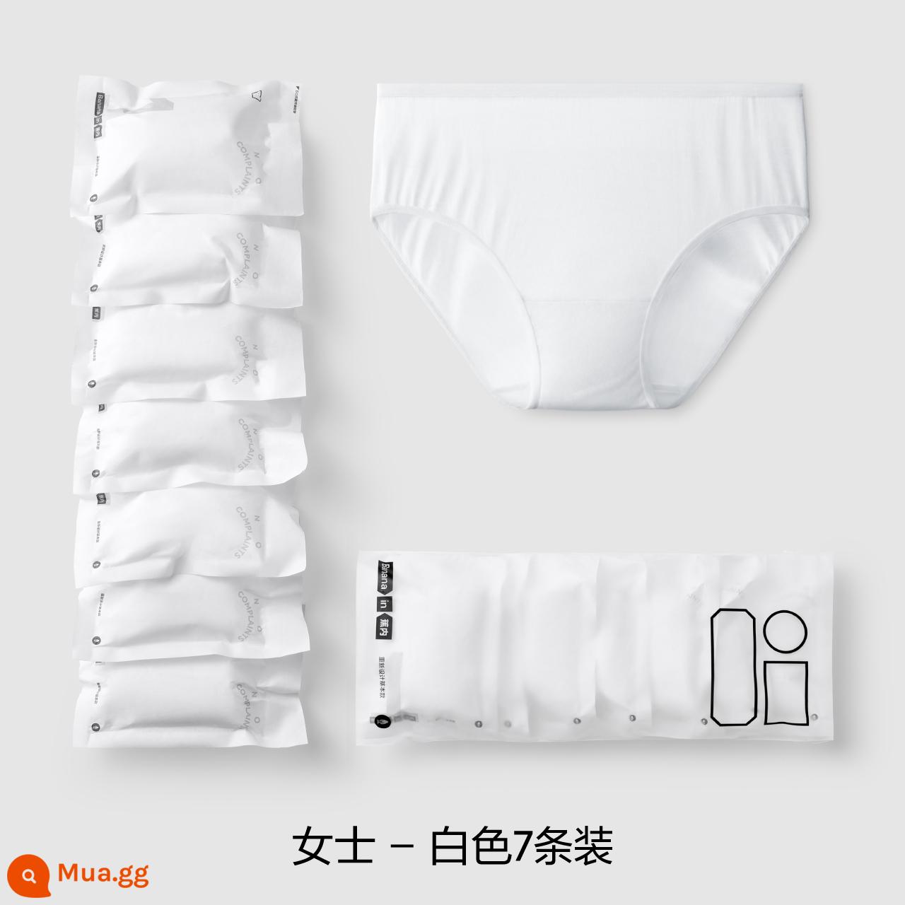 Bananai 520Color Hàng ngày của phụ nữ Quần lót dùng một lần dùng một lần Cotton nguyên chất Đáy quần Kích thước lớn Vô trùng Du lịch Quần lót giam cầm dùng một lần - [Tam giác nữ] Trắng lạnh*7