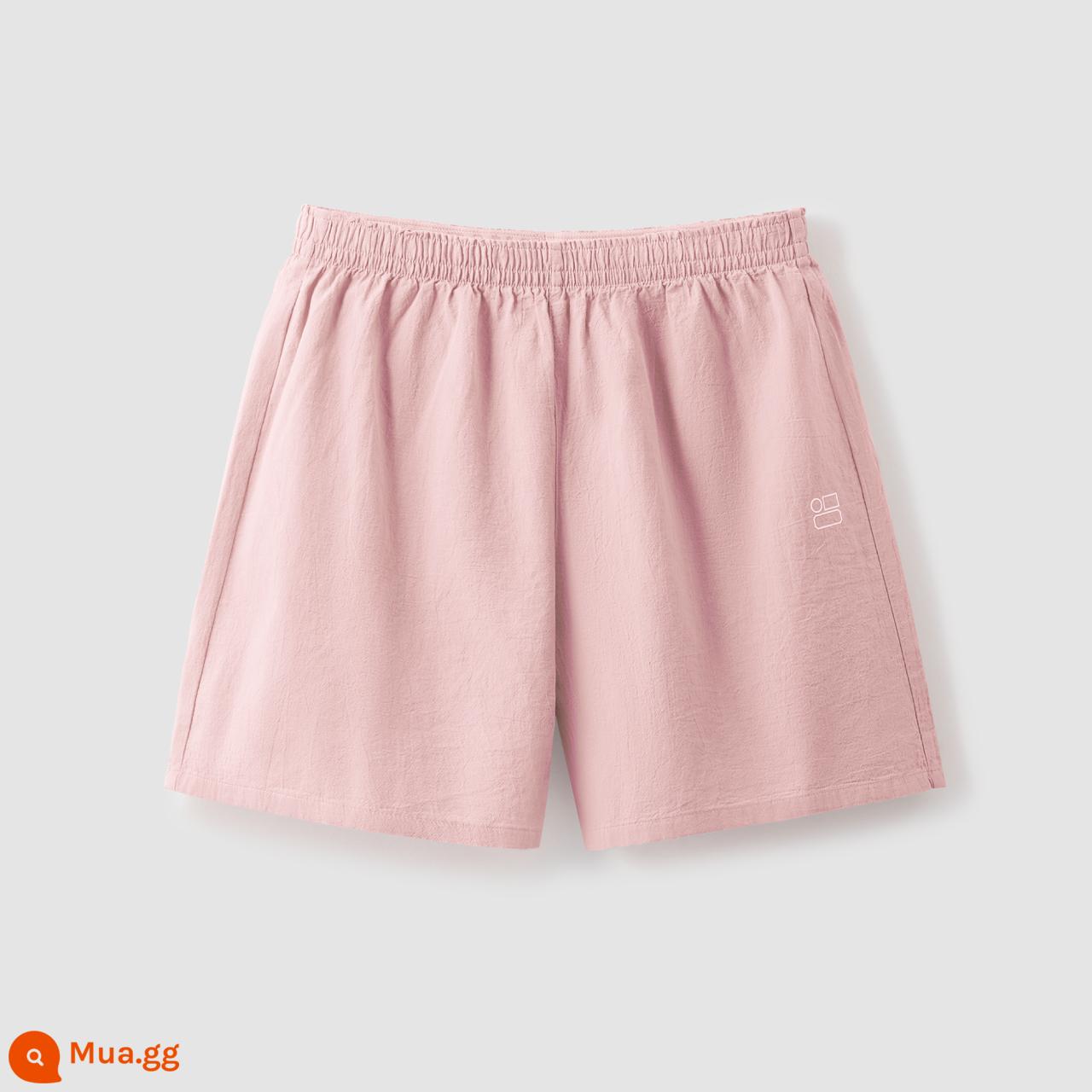 Banana bông bên trong cotton 301H cặp đôi quần pyjama cotton nguyên chất quần ở nhà nữ quần cotton nam thoải mái thoáng khí quần đùi quần dài xuân hè - Nữ-Hồng đào