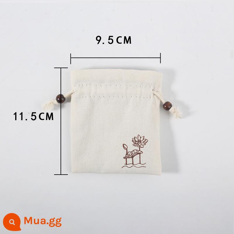 Panwan kit túi vải nhỏ bao bì đồ trang sức túi wenwan óc chó vòng đeo tay lưu trữ túi dây rút nhung túi xách - Kích thước nhỏ 11*9.5