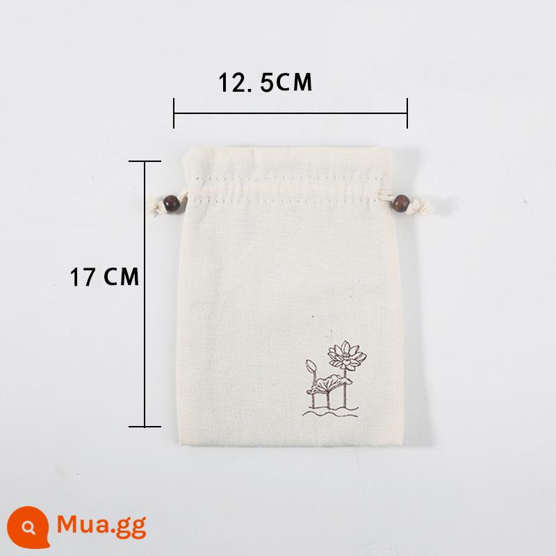 Panwan kit túi vải nhỏ bao bì đồ trang sức túi wenwan óc chó vòng đeo tay lưu trữ túi dây rút nhung túi xách - Kích thước vừa và nhỏ 17*12.5