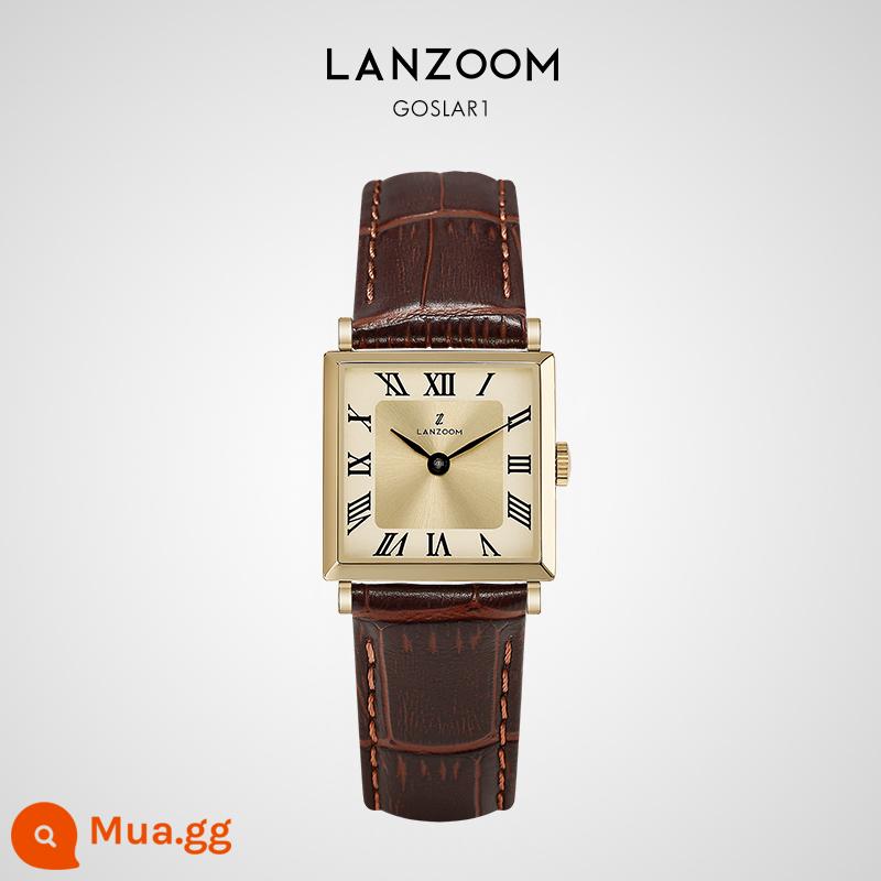 Đồng hồ nữ Lanzu LANZOOM dành cho nữ ánh sáng sang trọng thích hợp thời trang retro đồng hồ mặt vuông nhỏ cao cấp cho bạn gái - goslar01