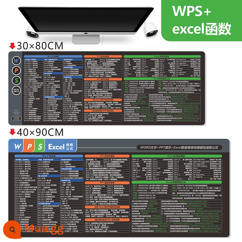 Bàn di chuột cad ngoại cỡ văn phòng wps word excel ps pr cdr bàn phím tắt thông dụng - Chức năng WPS+EXCEL màu xanh quân đội