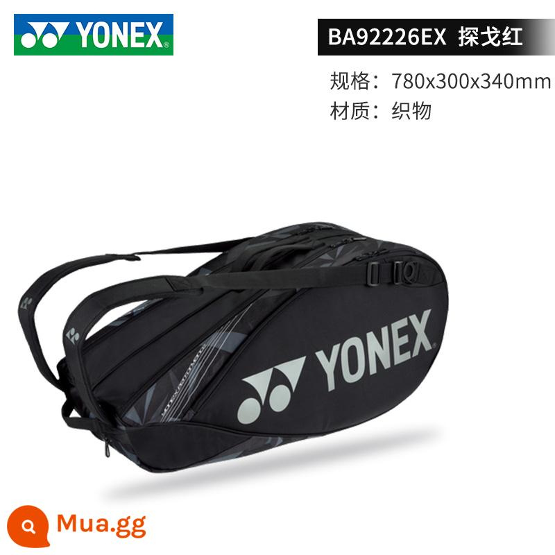 Túi cầu lông yonex mới 2022 Túi cầu lông Yonex Ba lô 6 túi túi đặc biệt dành cho nam và nữ xách tay yy - Balo 6 món BA92226EX màu đen