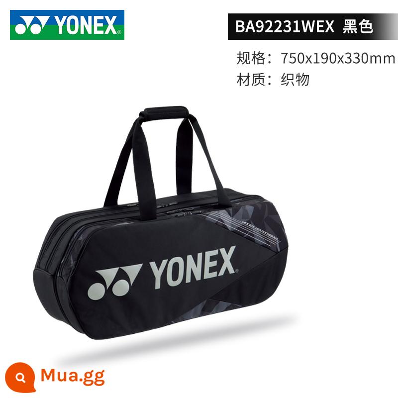 Túi đựng vợt cầu lông yonex Túi đựng vợt cầu lông Yonex 6 túi ba lô Lindane túi vuông hình chữ nhật cỡ lớn xách tay tiện lợi dễ dàng - Túi đeo vai hình chữ nhật xách tay 6 ngăn BA92231WEX màu đen