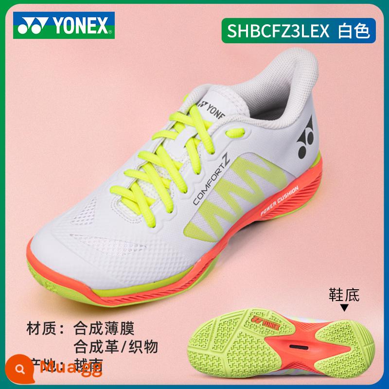 2022 mới YONEX giày cầu lông Yonex nữ siêu nhẹ thoáng khí giày luyện tập bóng chuyền yy chuyên nghiệp - SHBCFZ3LEX màu trắng cấp chuyên nghiệp