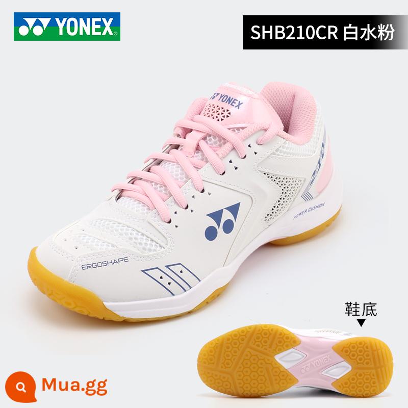 2022 mới YONEX Giày cầu lông Yonex nam nữ giày thể thao chống trượt siêu nhẹ thoáng khí chuyên nghiệp chống trượt - Giày cầu lông chuyên nghiệp màu trắng bột màu SHB210CR mới (kiểu nữ) kiểu dáng chuẩn