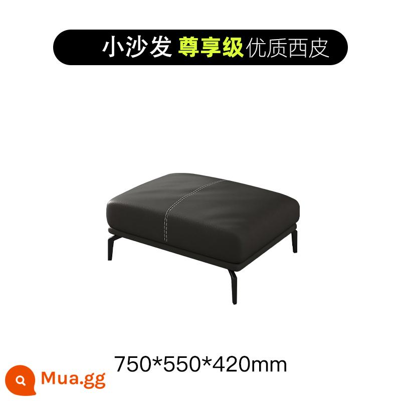 Sofa văn phòng bàn cà phê kết hợp bộ tiếp tân đơn giản hiện đại tiếp tân kinh doanh ánh sáng da sang trọng ba người phong cách Ý - 1 ghế sofa nhỏ [da xi chống mài mòn cao cấp]