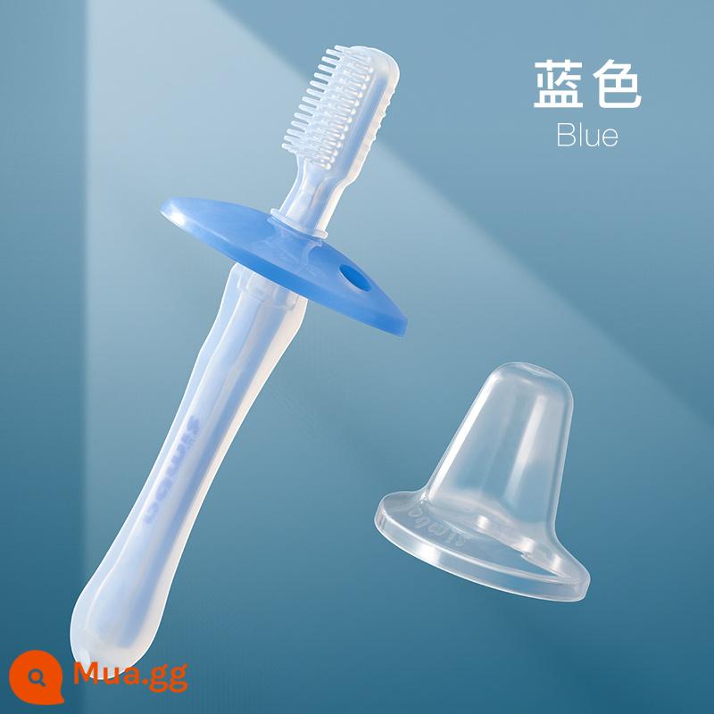 Vua Sư Tử Nhỏ Simba Huấn Luyện Cho Bé Bàn Chải Đánh Răng Silicone Trẻ Sơ Sinh Tóc Mềm Sữa Cho Bé Bàn Chải Đánh Răng Làm Sạch Lớp Phủ Lưỡi - màu xanh da trời