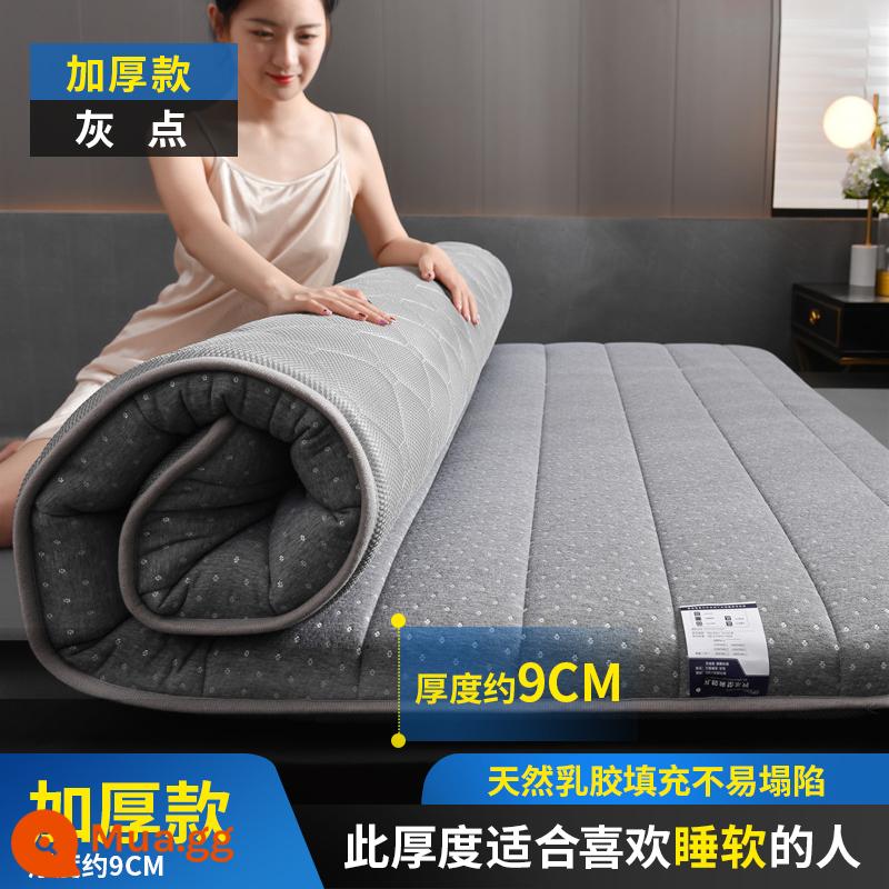 Nệm cao su đệm nhà dày ký túc xá sinh viên đơn tatami mat xốp mat nệm cho thuê đặc biệt - Xám nhạt một bên - chấm xám 9cm