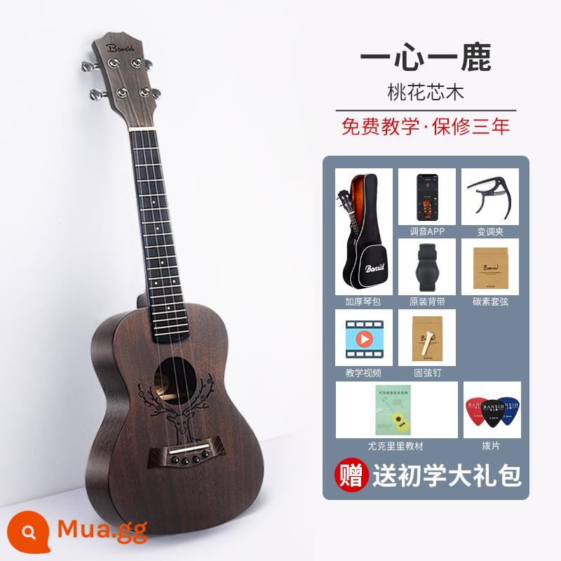 Ukulele Banston 23 inch mới bắt đầu học sinh nữ nam đàn guitar nhỏ trẻ em mục veneer ukulele - 23-inch Một Trái Tim Một Hươu + Gói Quà Sang Trọng