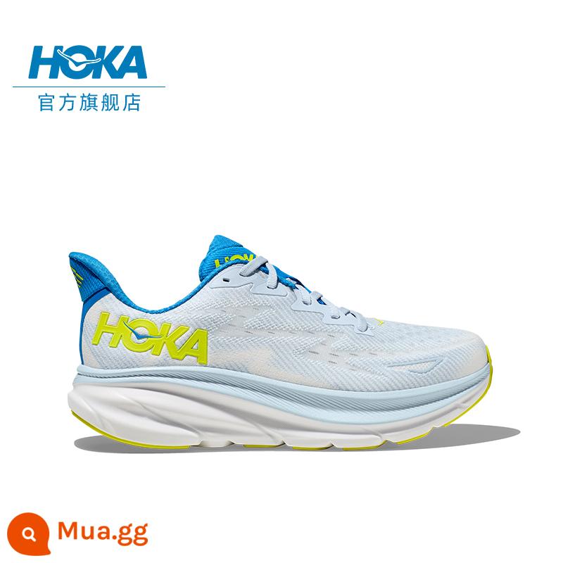 Giày chạy bộ nam HOKA ONE ONE Clifton 9 Clifton 9 C9 đệm, đàn hồi, nhẹ và thoáng khí - Màu xanh nước đá/xanh hoa anh thảo buổi tối