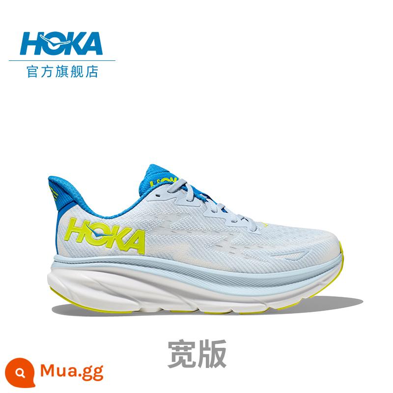 Giày chạy bộ nam HOKA ONE ONE Clifton 9 Clifton 9 C9 đệm, đàn hồi, nhẹ và thoáng khí - Phiên bản màu xanh nước đá/hoa anh thảo buổi tối