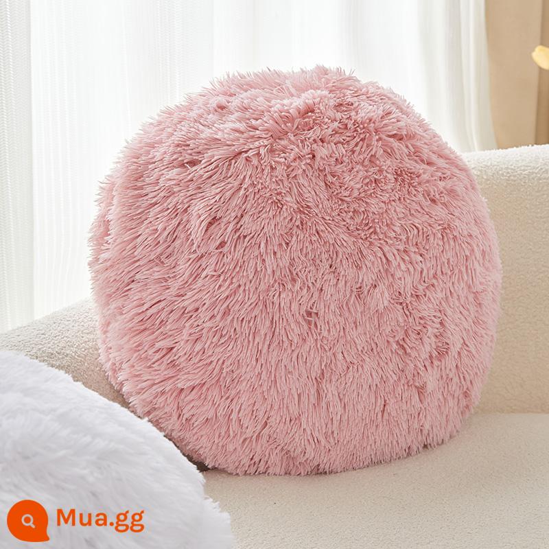 Mèo cảm giác gối mùa thu đông sang trọng kem ins sofa phòng khách eo gối đầu giường cotton áo gối đầu giường gối đệm - Gối màu hồng Burano