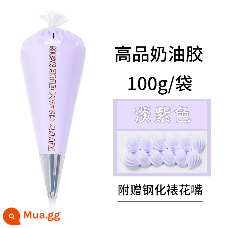 Mô phỏng keo kem chất lượng cao tự làm vỏ bảo vệ điện thoại kẹp tóc hộp văn phòng phẩm goo thẻ nhựa phụ kiện chất liệu handmade - Tử Đinh Hương 1 ống/100g