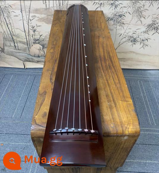 Bụi Yin Guqin Lao Shanmu Sơn tự nhiên Pure Handmade Fuxi Chaotic Player quên người mới bắt đầu Zhong Nicqin - 98CM đầu gối đàn piano nguyên chất sơn mài linh sam cũ màu hạt dẻ đúng kiểu dáng và phụ kiện