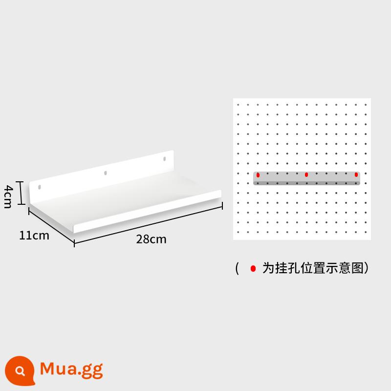 Bảng đục lỗ để bàn nhà bàn học để bàn ký túc xá dọc lưu trữ phân vùng kệ bàn phụ kiện không đục lỗ - Màu trắng sữa [khung gấp lớn]